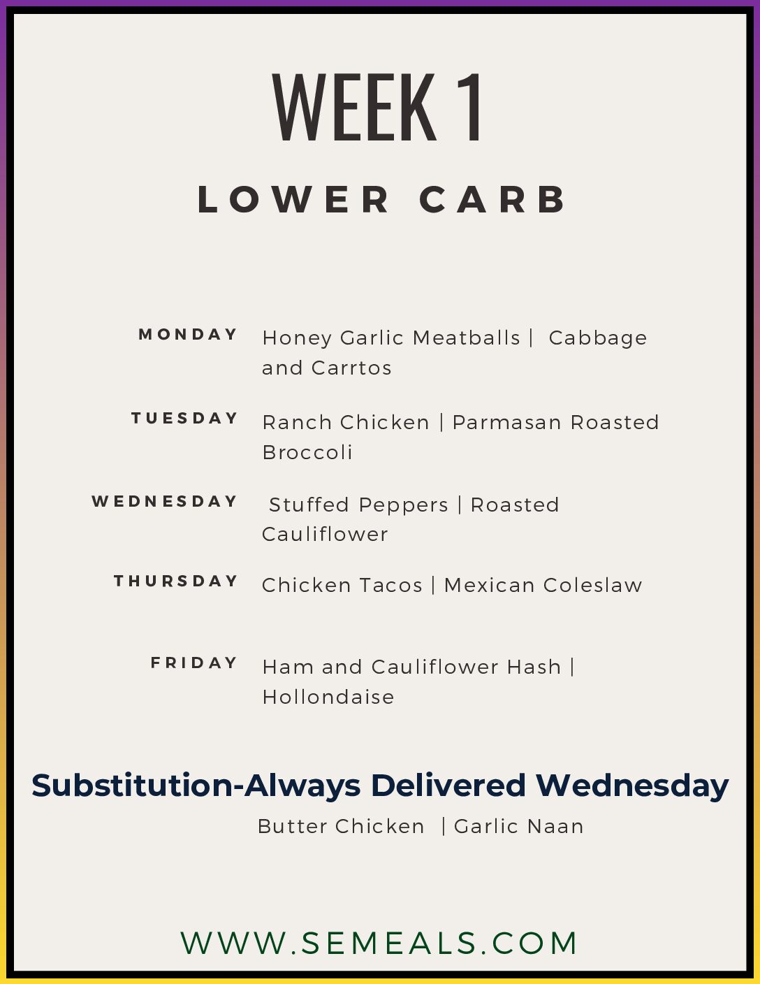 December Monthly Lower Carb (1st-24th)